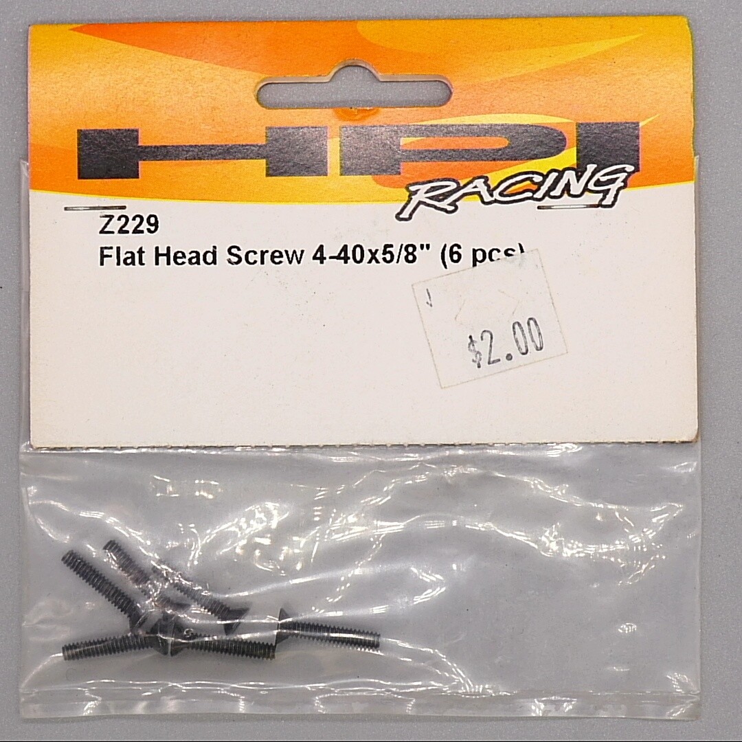 HPI Racing Z229 Flat Head Screw 4-40x5/8 (16mm) - 6pcs | eBay