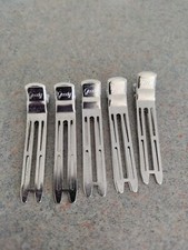 Vtg 5 Goody Curl Clips Made USA Rust Resistant Retro Silver Metal