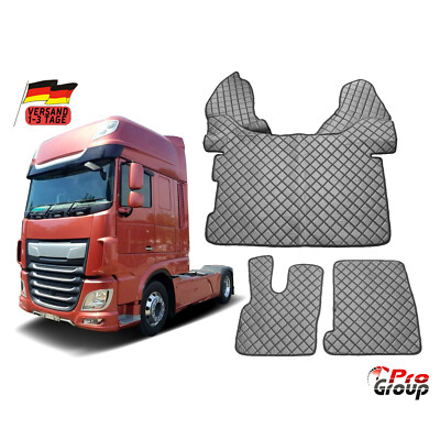 Fußmatten Für DAF 106 CF Öko-Leader Abdeckung Automatik GRAU LKW