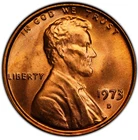 1973-D Lincoln Memorial Cent — photo from another recent sale