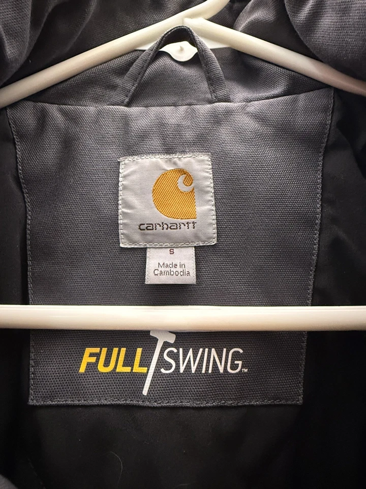 Chaqueta Carhartt Full Swing Gris con Capucha Talla Hombre Pequeña - CHAQUETA CÁLIDA  Foto 3 de 4