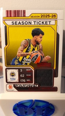2025-26 Panini Contenders Euroleague Scottie Wilbekin Season Ticket Swatches /75
