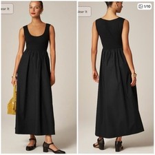 J Crew Scoop Neck Mix Media Elegant Green Pullover Sleeveless Women S Maxi Dress