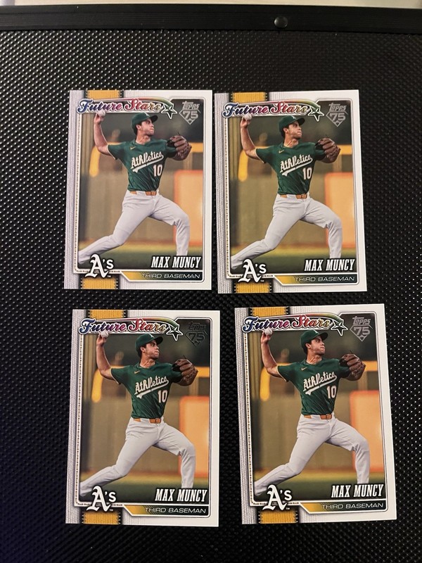 Topps 2025 Future Stars Max Muncy Oakland Athletics MLB Baseball Card Lot (4)