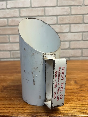 Vintage Advertising Metal Feed Scoop Boulay Bros Fond Du Lac Wisconsin WI Wis