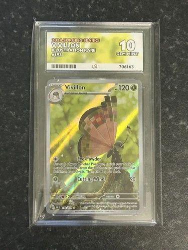Pokémon TCG Vivillon Illustration Rare Card Surging Sparks 193/191 Ace 10