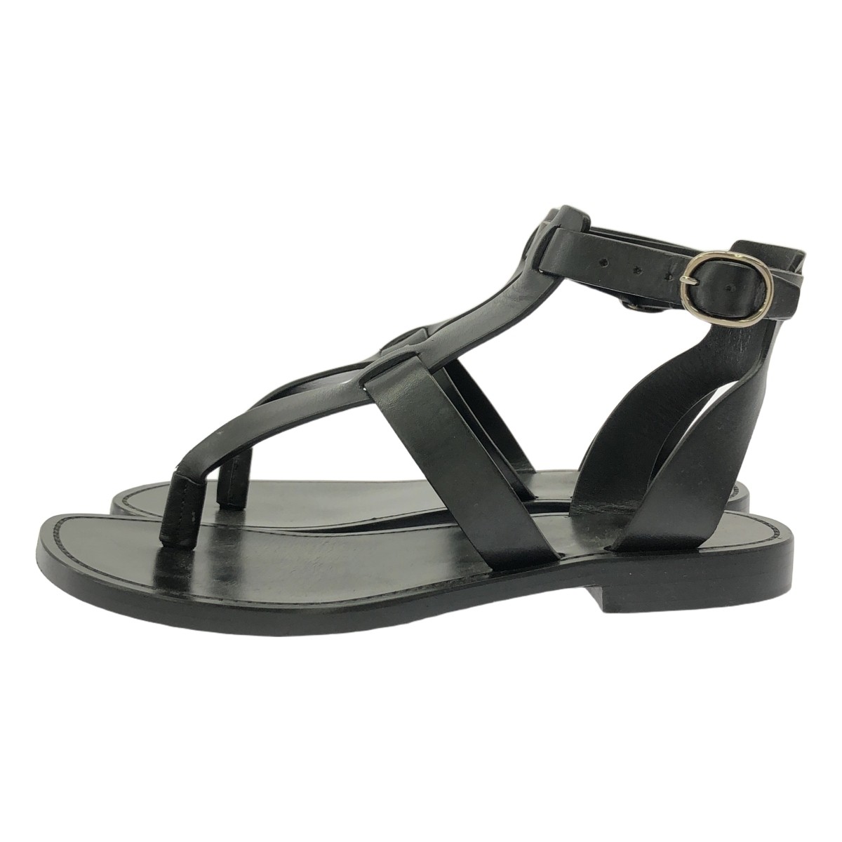 Celine Ankle Strap Flat Sandals Black Women's Size EU36/US6 image 2
