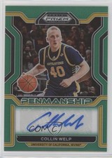 2022-23 Panini Prizm Draft Picks College Penmanship Green Collin Welp Auto 0q0m