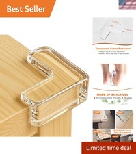 12 Pack Clear Baby Proof Corner Guards for Furniture Safety - Easy Install 