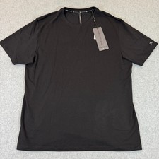 Kenneth Cole Mens Active Tech Short Sleeve Tee XL Black Stretch UPF 50 NWT