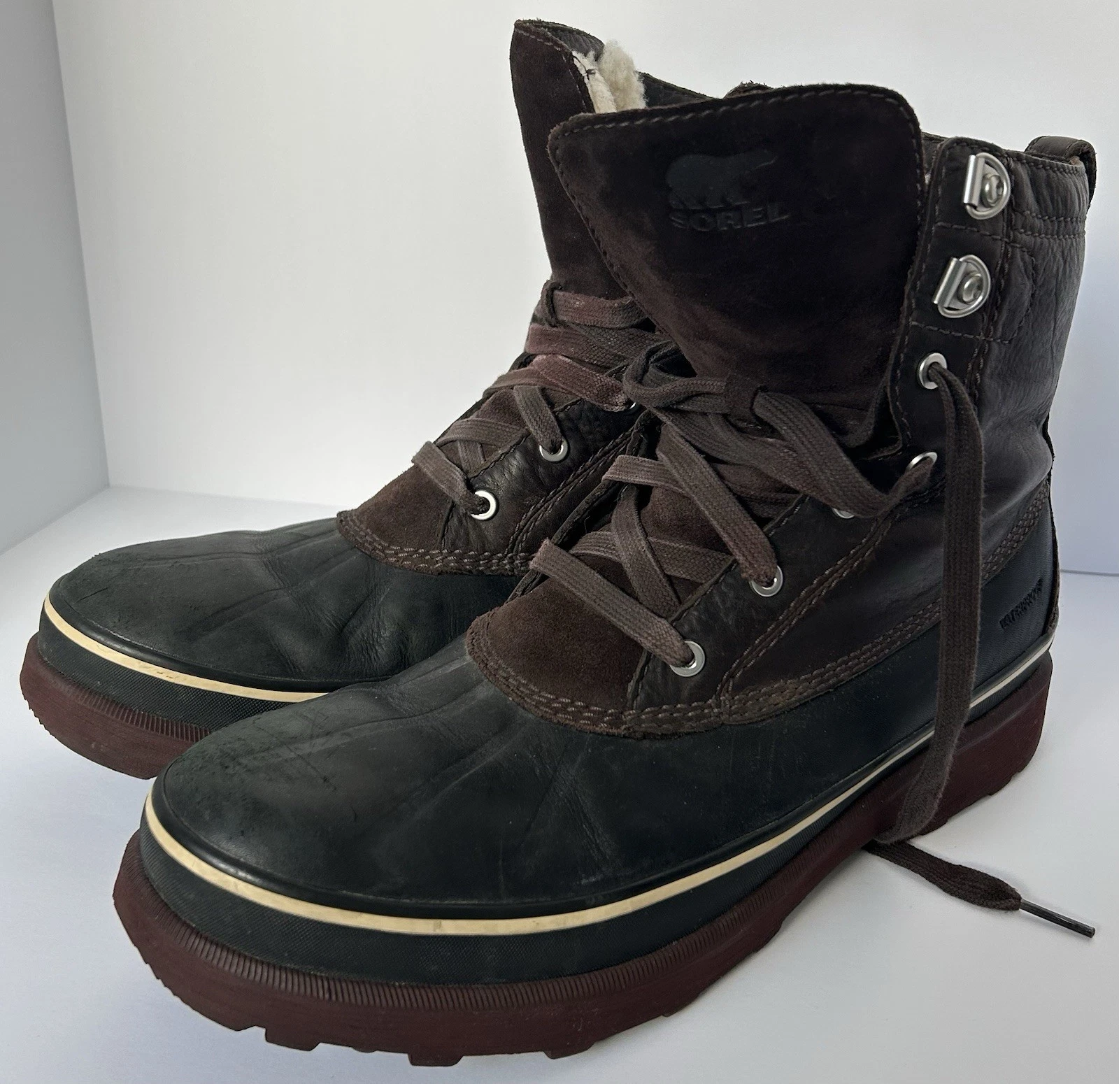 Sorel Caribou Storm Waterproof US Size 14 Boots Men's Brown