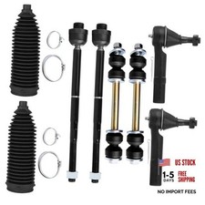 Front Inner Outer Tie Rod End w/Steering Boot fit for Chevy Silverado 1500