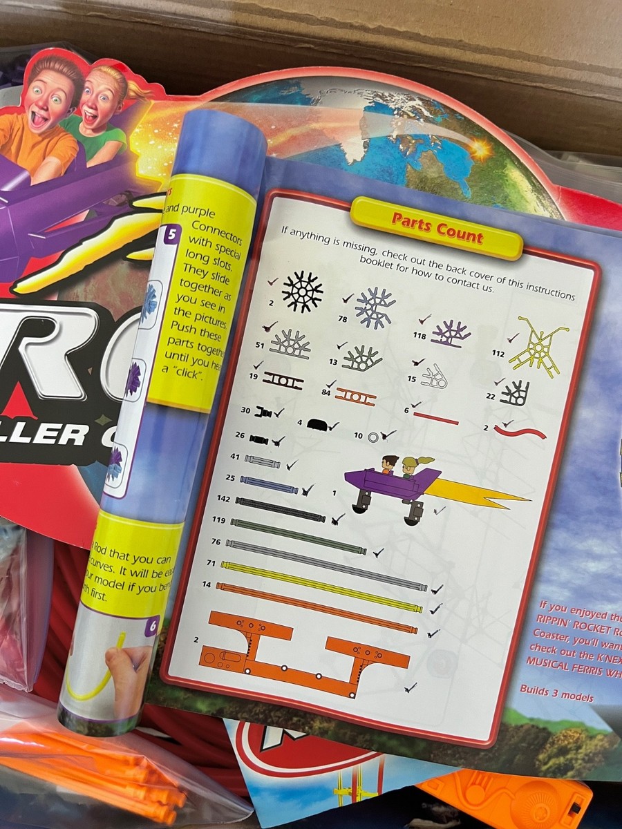 2003 KNEX K'NEX Rippin Rocket Roller Coaster Building Set -READ