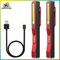 Led Arbeitsleuchte 2 StüCk, Cob Handlampe Mit Magnet Clip, Aufladbar