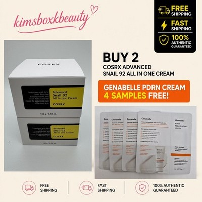 K-Beauty Skincare COSRX Advanced Snail 92 All In One Cream 2ea + Free Gift