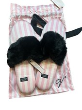 Victoria's Secret Women's Pink Slippers Size M 7-8 with Bag
