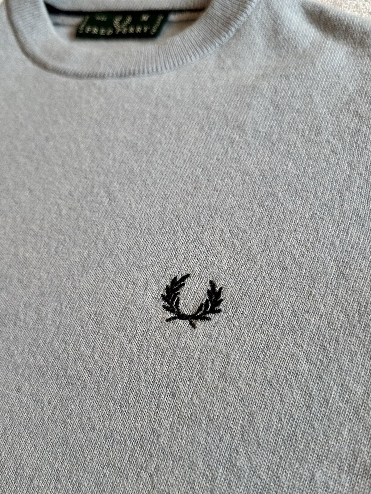 Fred Perry Maglione Uomo Girocollo - Tg. M Azzurro - Lana Cashmere Made in Italy