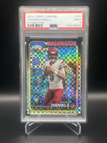 2024 Topps Chrome - Rookies Jayden Daniels #201 X-Fractor (RC)