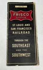Frisco System June 1905-Timetable St Louis and San Francisco Railroad-Lrg Map-RR
