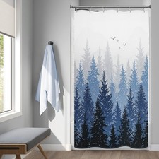 Stall 36 x 72 Inches Tree RV Shower Curtains for 36"W x 72"L Pack of 1 Blue
