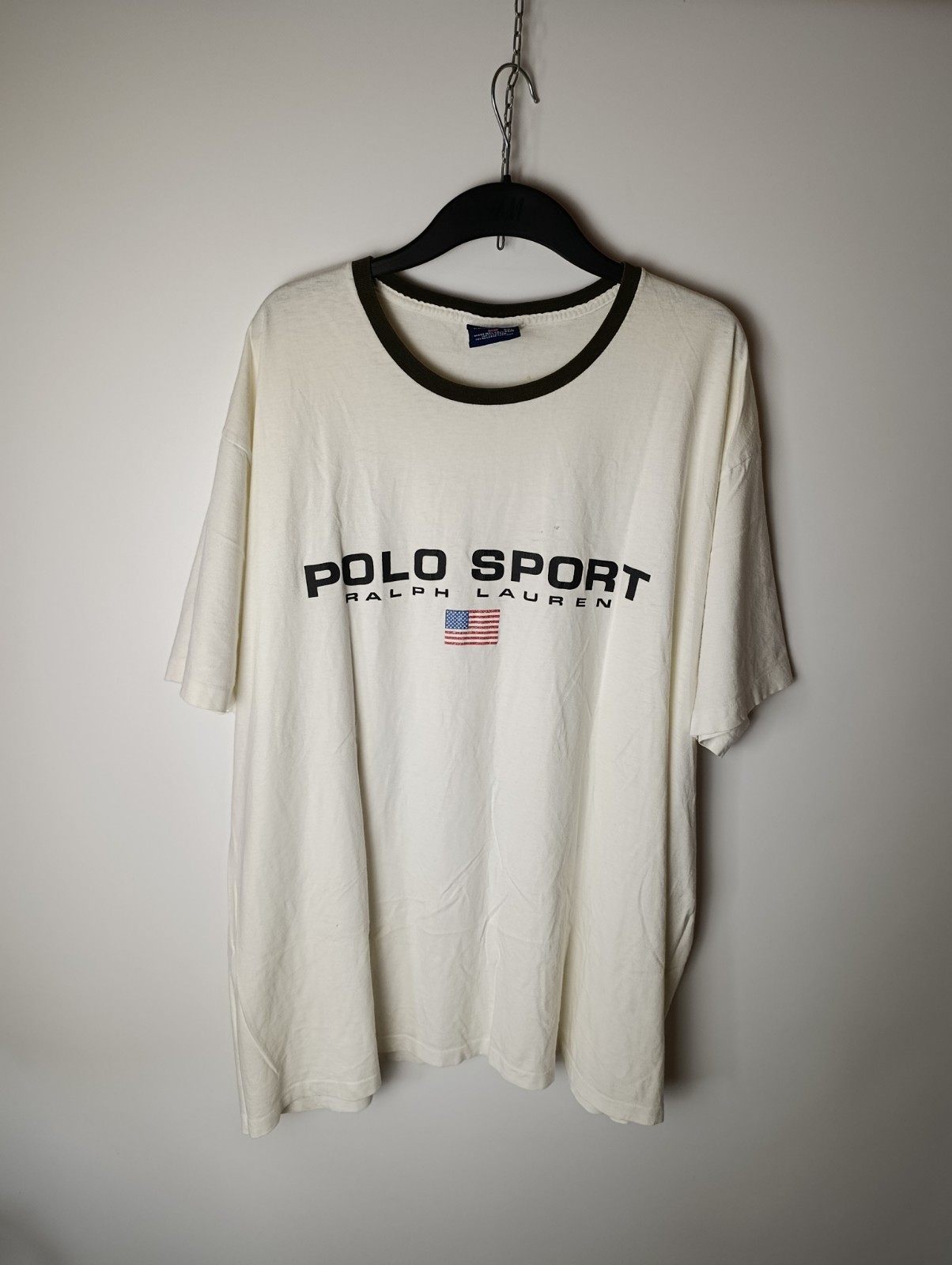 Vintage Polo Sport Ralph Lauren USA Flag T-Shirt Single Stitch Rare