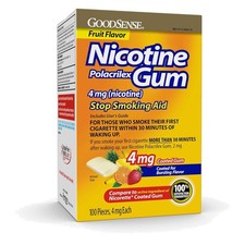 Good Sense 4 mg Nicotine Polacrilex Gum, Sugar-Free Fruit Flavor - 100 Count