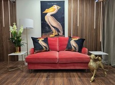 Sofa.com Bluebell 2 Seater Sofa Bed In Dusty Rose Cotton Matt Velvet RRP-£2780