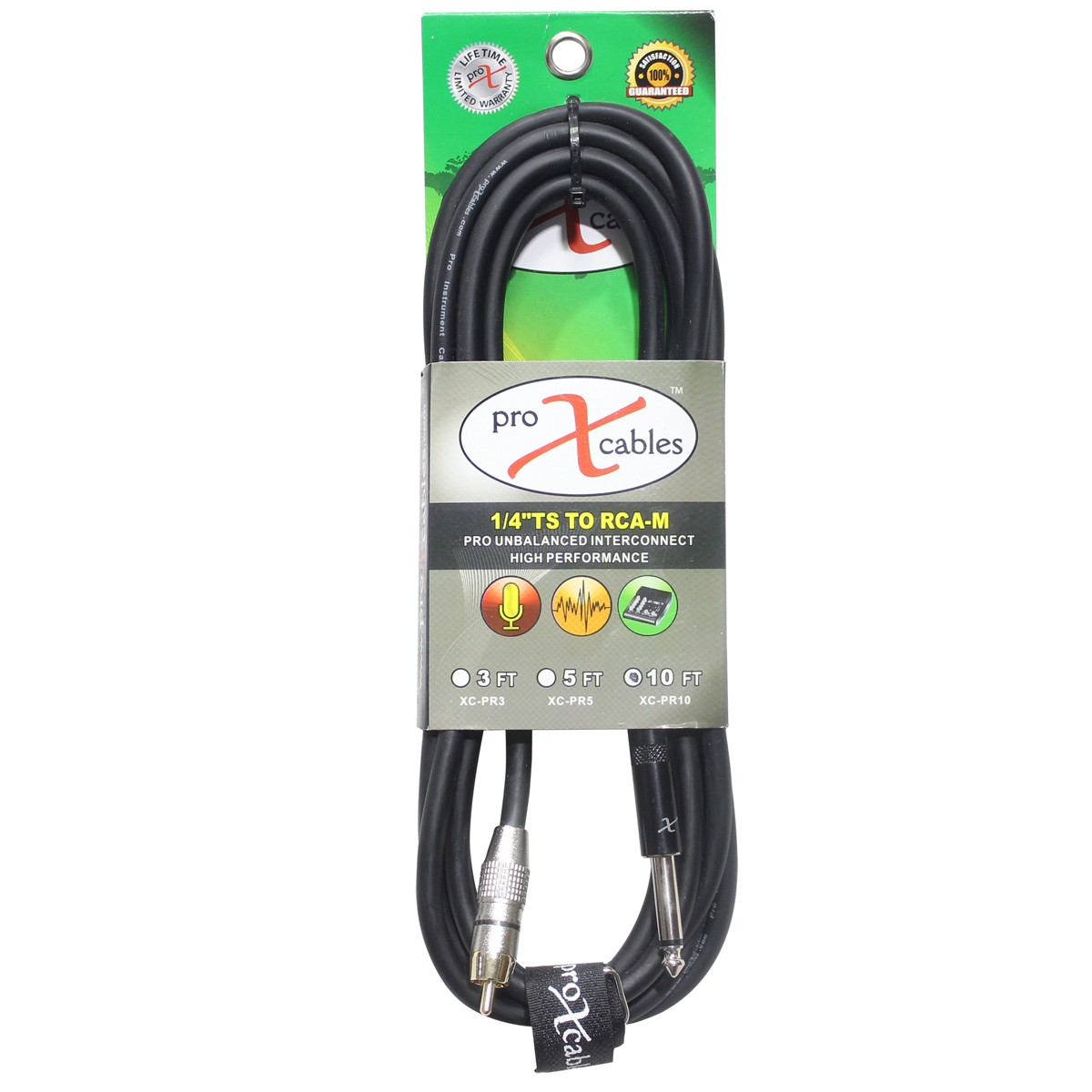 ProX XC-PR10 10 RCA Male to 14 TS Male Unbalanced High Performance Audio Cabl 6090₽