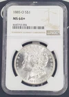 1885-O US Morgan Silver Dollar - NGC Graded MS 64+ -004