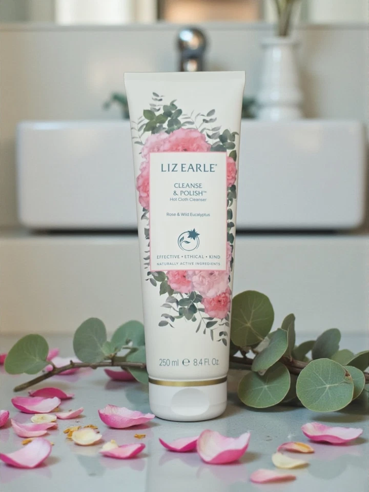 Liz Earle Cleanse & Polish Rose & Wild Eucalyptus Hot Cloth Cleanser Giant 250ml