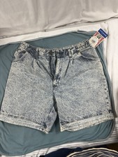 VTG 80s Bristol Blues Men's Denim Shorts Size 38 Acid Wash Jorts Made in USA NWT