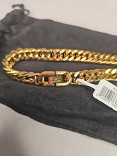Invicta Gold Cuban Link Chain Bracelet Box Cl...
