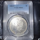 1884-O New Orleans Morgan Silver Dollar PCGS MS 63 Blue Label
