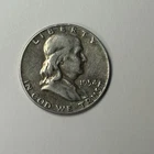 1954 D FRANKLIN HALF DOLLAR 90% SILVER DENVER MINT .50¢ UNITED STATES OF AMERICA