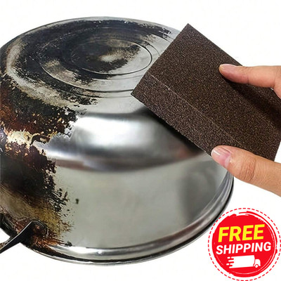 Magic Emery Sponge Cleaning for Reusable Kitchen Pot Washing Rust Stain Remover