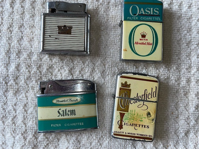 1950's cigarette lighters VINTAGE 1950'S-60'S CIGARETTE LIGHTERS