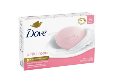 Dove Beauty Bar Soap, Pink Rosa , 3.75 Ounce 16 Bars. NEW