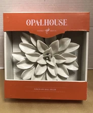 Opalhouse White Porcelain Flower Wall Decor New In Original Box