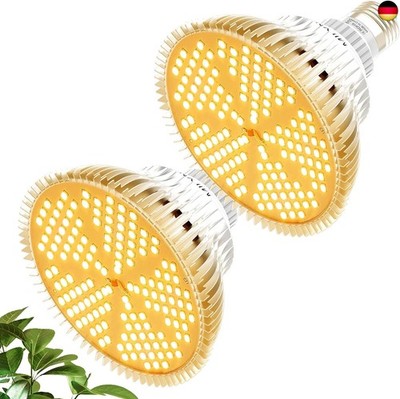 MILYN 100W 2er-Pack LED Pflanzenlampe | E27 Sunlike Vollspektrum Grow Light für