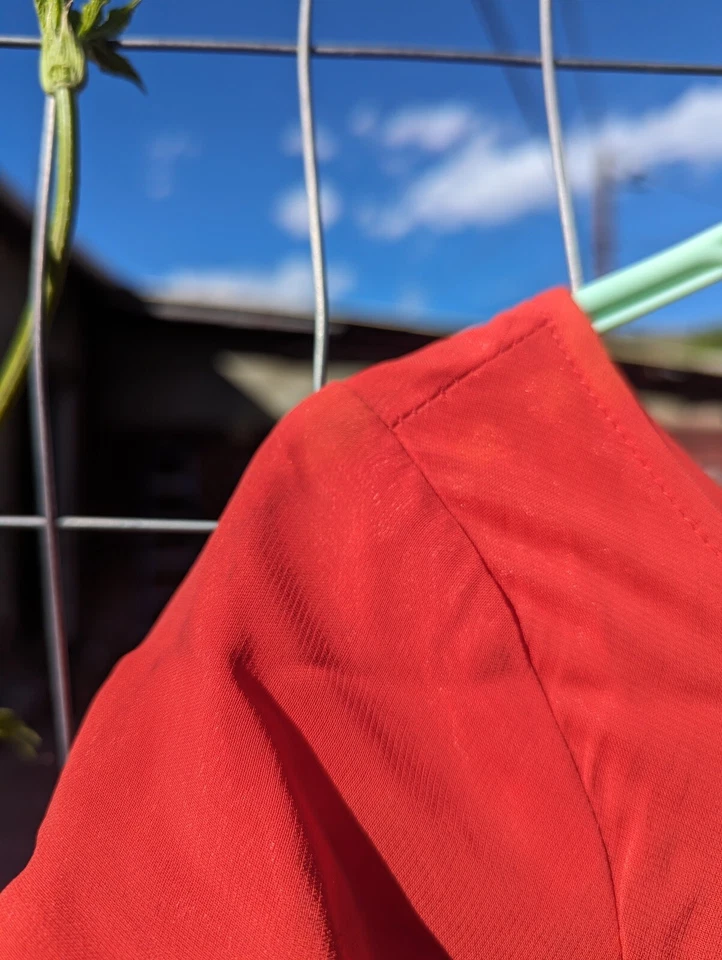 Vestido de novia rojo cereza vintage de los años 50 pinup bomba escote redondo talla S/M Foto 2 de 4