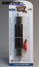 BACHMANN 44510 HO E-Z TRACK 9" STRAIGHT TERMINAL RERAILER nickel silver BAC44510