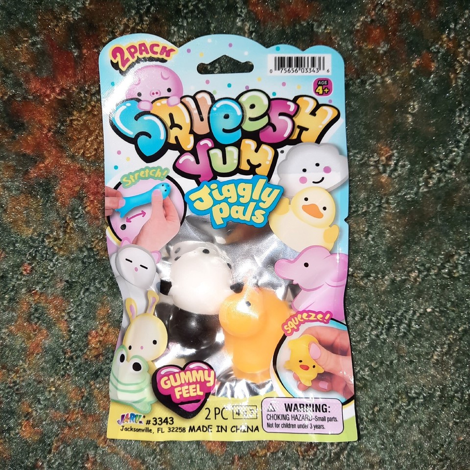 Squeesh Yum Jiggly Pals 2 pack Stretch Animals Squeeze Ja-Ru PARTY TOY ...