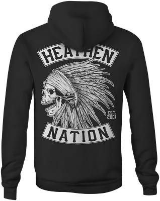 BRAND NEW Heathen CHIEF BLACK Pullover Hoodie SMALL-4XLARGE LIMITED EDITION