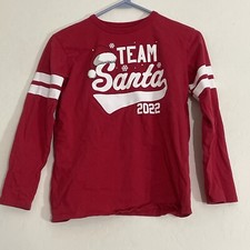 Team Santa 2022 Youth Kids Long Sleeve Tee Shirt Top Large 10/12
