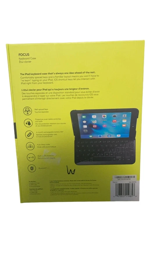 Funda Protectora Logitech FOCUS con Teclado Integrado para iPad Mini 4 Foto 2 de 4