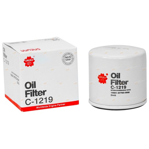 Sakura Engine Oil Filter C1219 Interchangeable with Ryco Z443