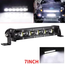 7inch Slim LED Work Light Bar Driving White Offroad Lamp Fog Spot Truck SUV ATV