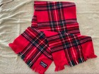 UNISEX PIERRE CARDIN RED PLAID SCARF - 48 INCHES X 12 INCHES --100% ACRYLIC — photo 4