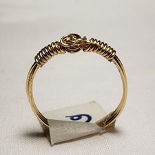 Handmade Wire Wrap Gold Tone Rose Fashion Ring Great Gift For Someone Special