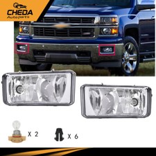 Fit For 2007-2015 Chevy Silverado 1500 2500 3500 Hd Tahoe Bumper Fog Lights Lamp